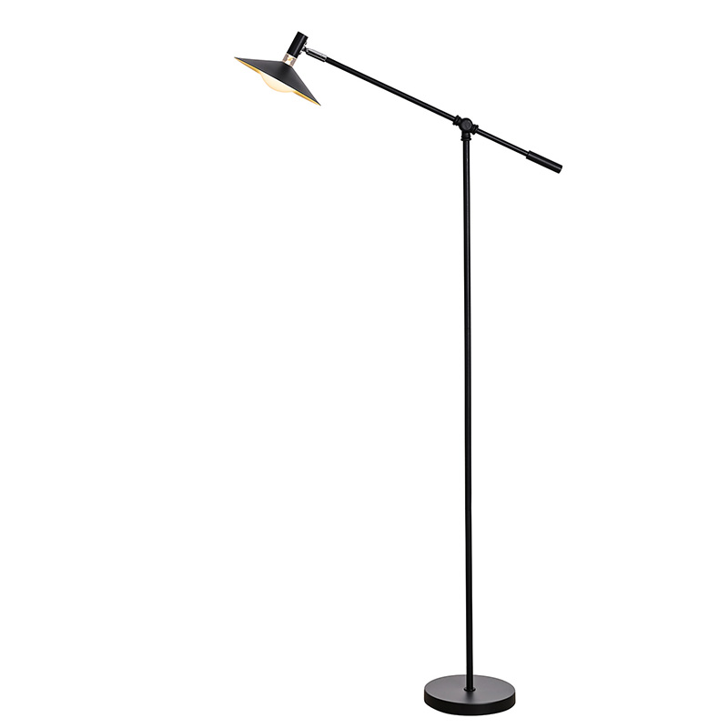 Đèn sàn LED màu đen có thể điều chỉnh với 3 chế độ ánh sáng