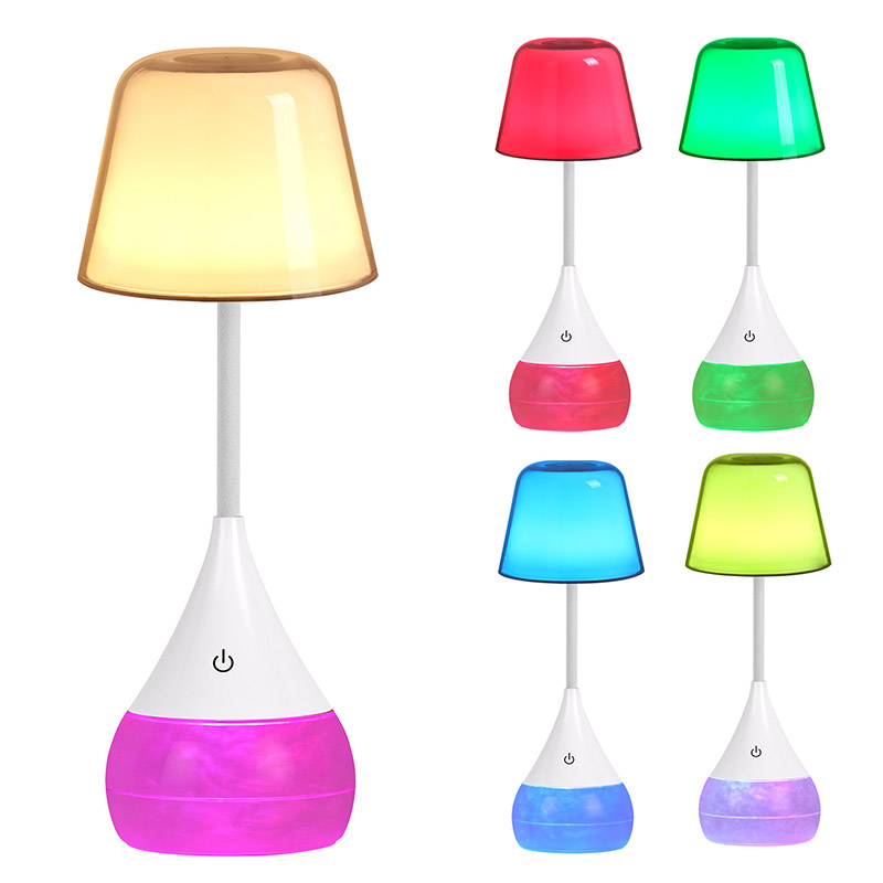 Đèn bàn LED thanh lịch và đổi mới với hình dạng RGB