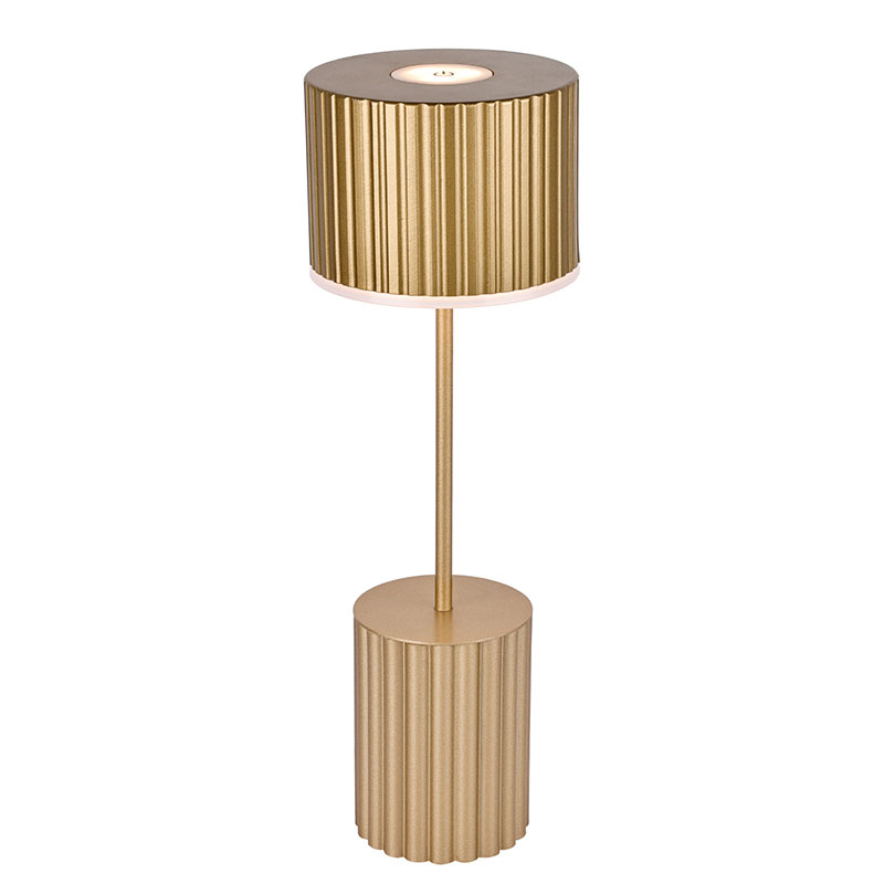 Đèn bàn nhỏ bóng kim loại có pin