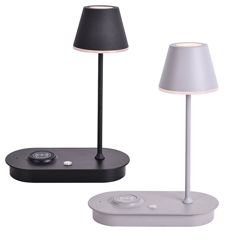 Đèn bàn đèn LED bóng râm với bộ sạc không dây