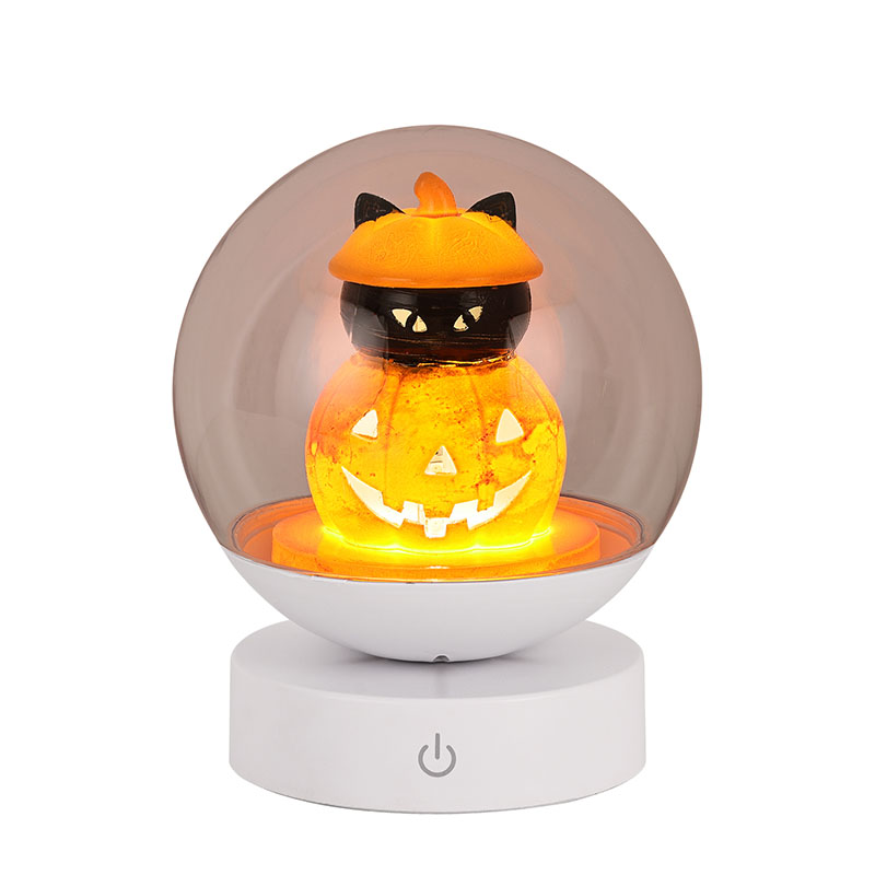 Đèn ngủ bí ngô Halloween có thể sạc lại với đầu bí ngô
