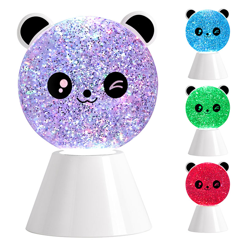 Đèn ngủ Smile Panda với chất lỏng lấp lánh RGB